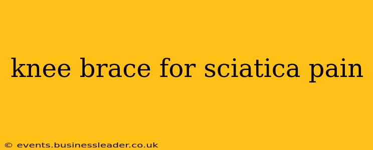 knee brace for sciatica pain