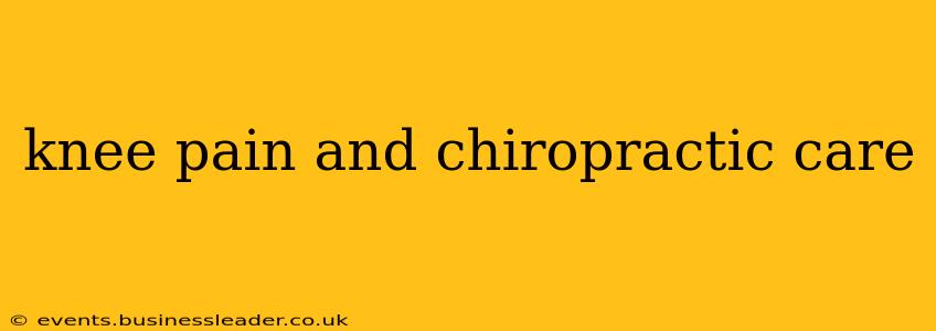 knee pain and chiropractic care