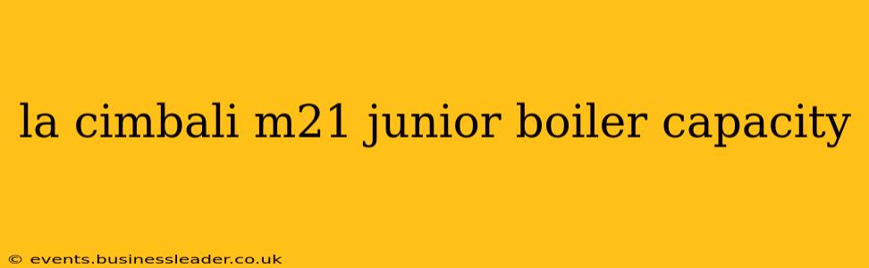 la cimbali m21 junior boiler capacity