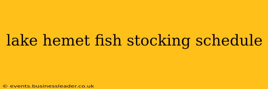 lake hemet fish stocking schedule