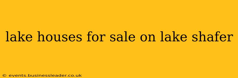 lake houses for sale on lake shafer