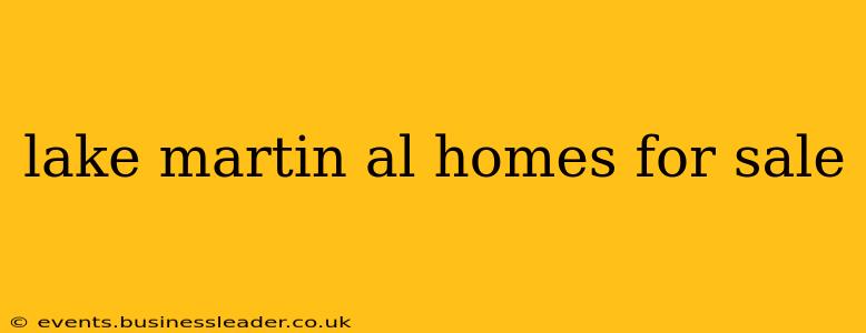 lake martin al homes for sale