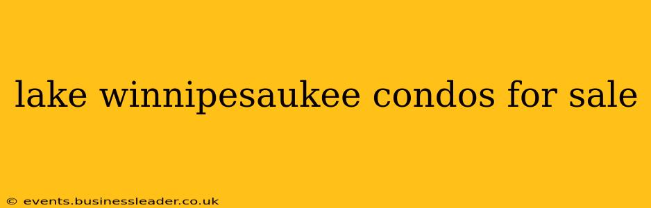 lake winnipesaukee condos for sale