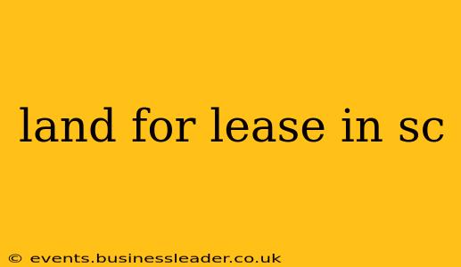 land for lease in sc