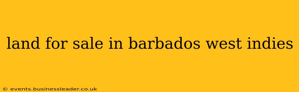 land for sale in barbados west indies