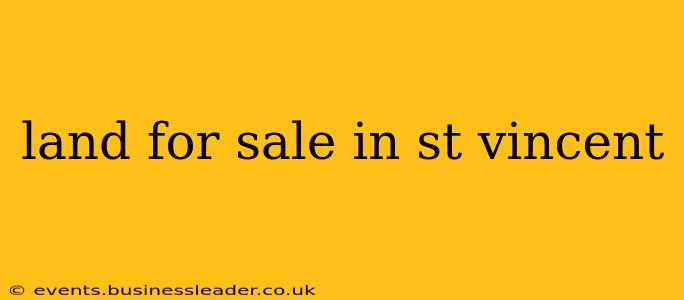 land for sale in st vincent