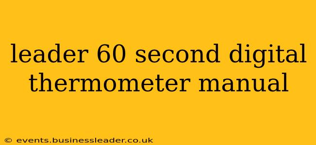 leader 60 second digital thermometer manual