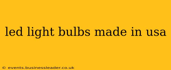 led light bulbs made in usa