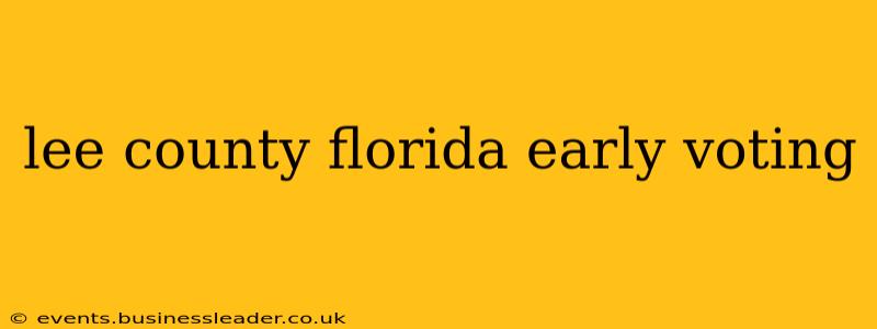 lee county florida early voting