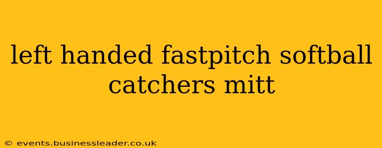 left handed fastpitch softball catchers mitt
