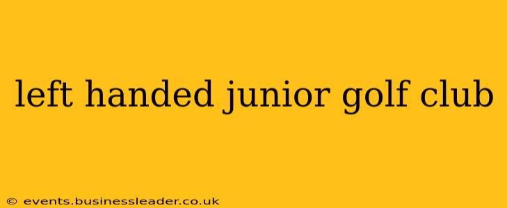left handed junior golf club