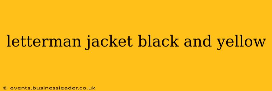 letterman jacket black and yellow