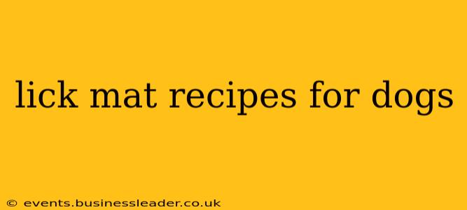 lick mat recipes for dogs