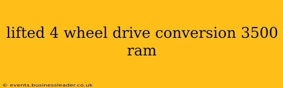 lifted 4 wheel drive conversion 3500 ram