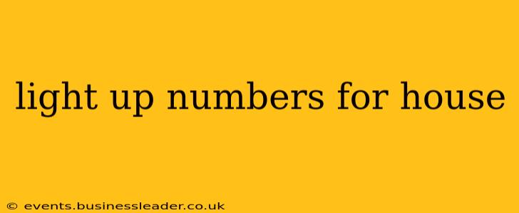 light up numbers for house