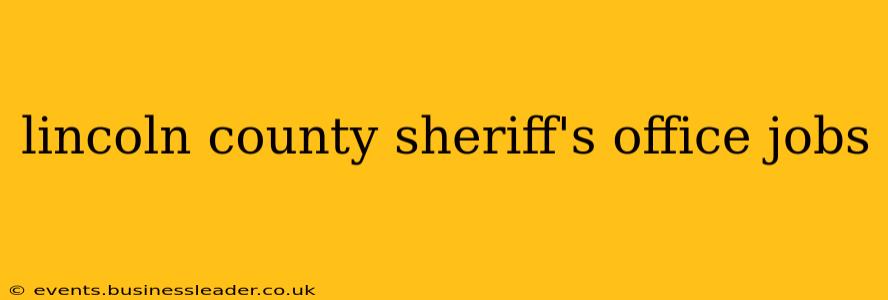 lincoln county sheriff's office jobs