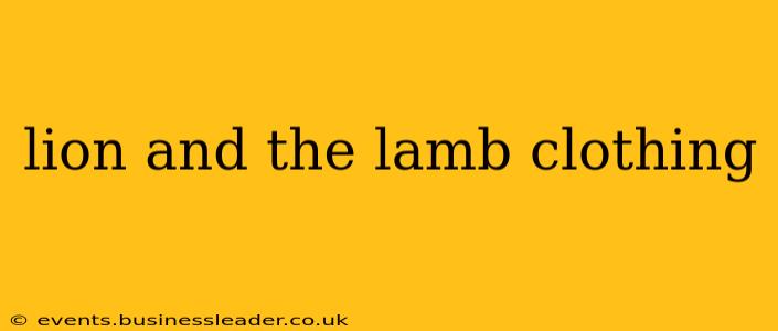 lion and the lamb clothing