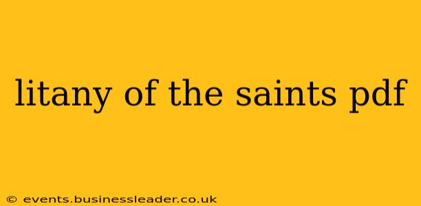 litany of the saints pdf