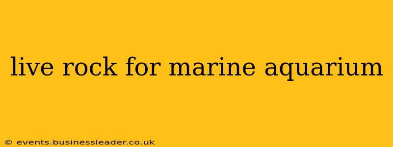 live rock for marine aquarium
