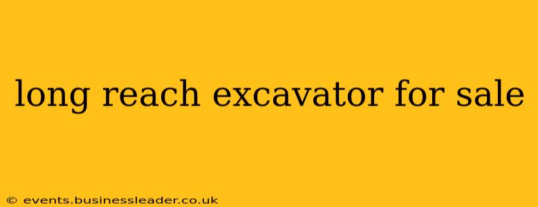 long reach excavator for sale