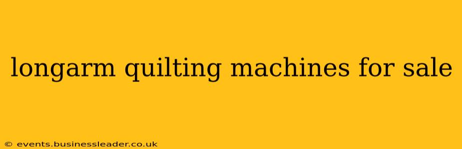 longarm quilting machines for sale