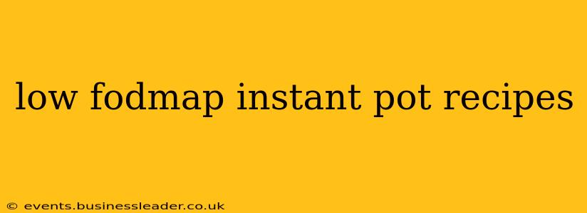 low fodmap instant pot recipes