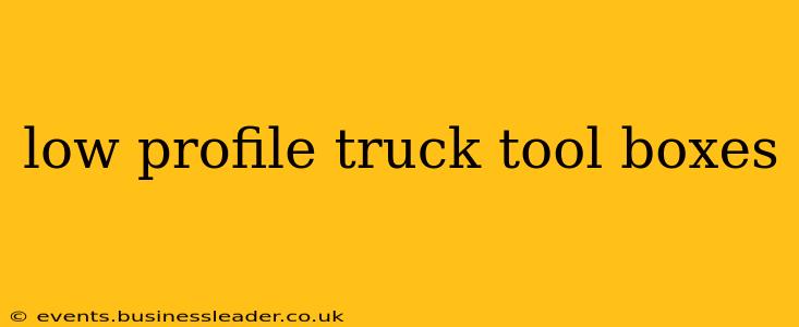 low profile truck tool boxes