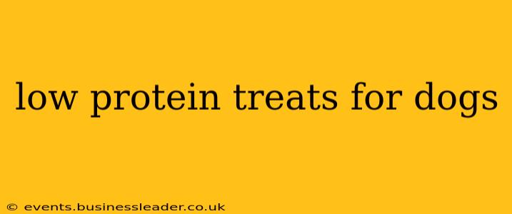 low protein treats for dogs