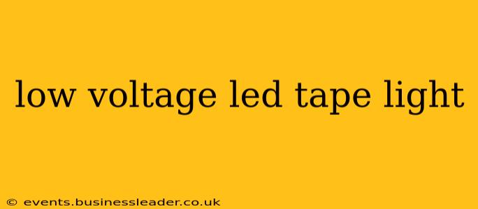 low voltage led tape light