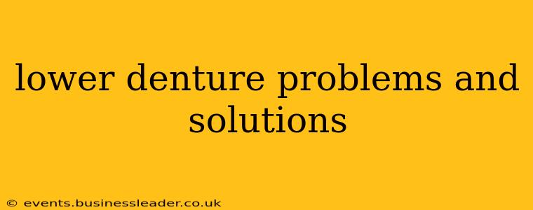 lower denture problems and solutions