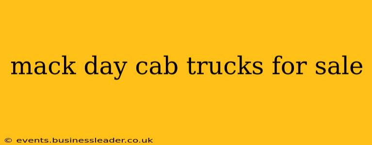 mack day cab trucks for sale