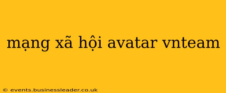 mạng xã hội avatar vnteam