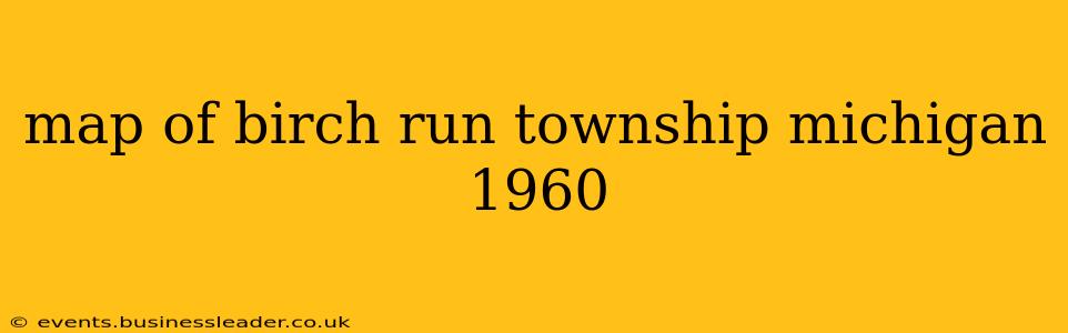 map of birch run township michigan 1960