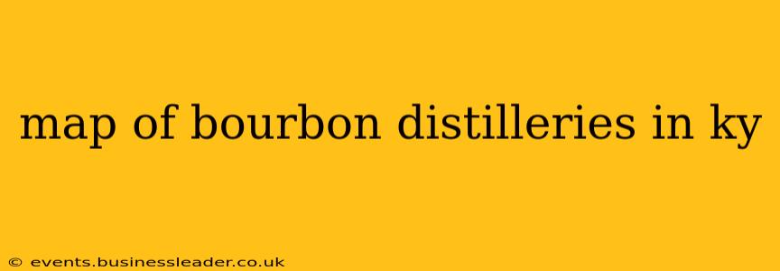 map of bourbon distilleries in ky