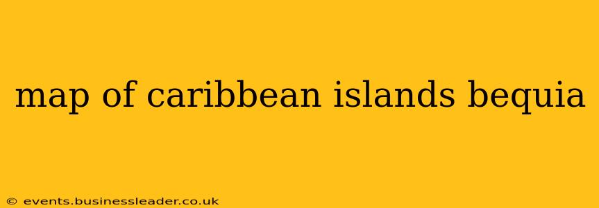 map of caribbean islands bequia