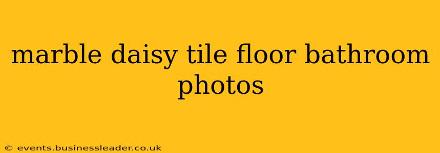 marble daisy tile floor bathroom photos