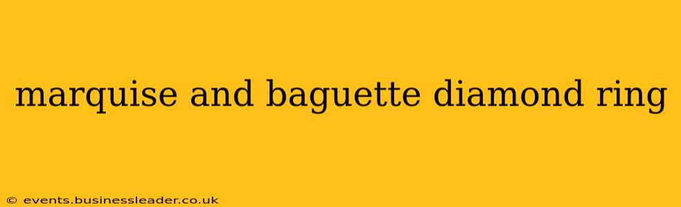 marquise and baguette diamond ring