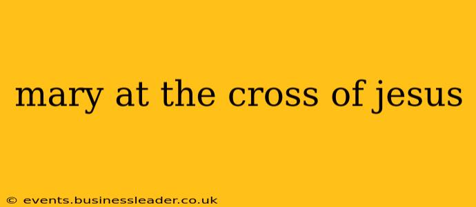 mary at the cross of jesus