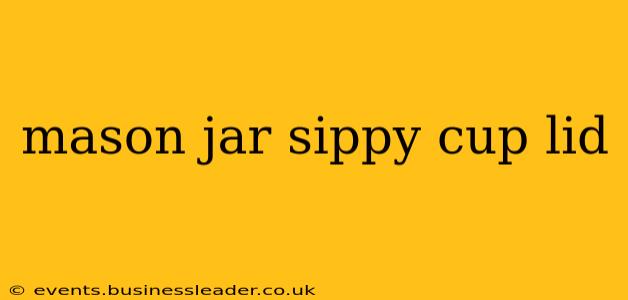 mason jar sippy cup lid