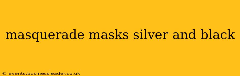 masquerade masks silver and black