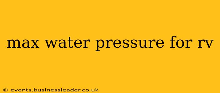 max water pressure for rv