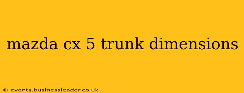 mazda cx 5 trunk dimensions