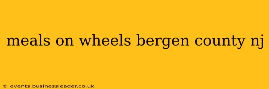 meals on wheels bergen county nj