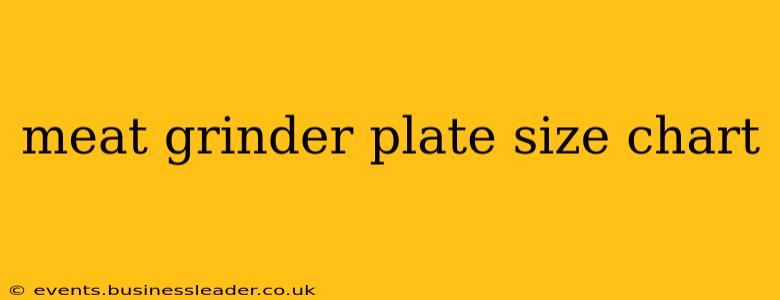 meat grinder plate size chart