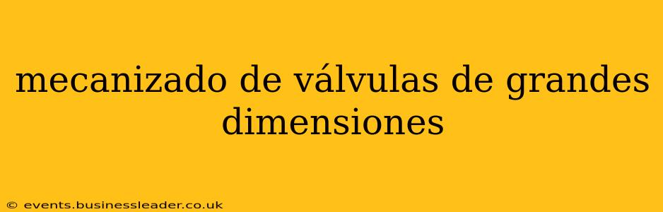 mecanizado de válvulas de grandes dimensiones