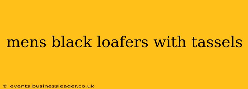 mens black loafers with tassels