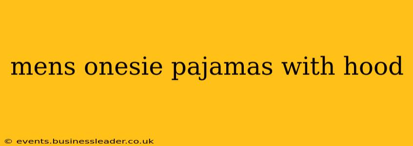 mens onesie pajamas with hood