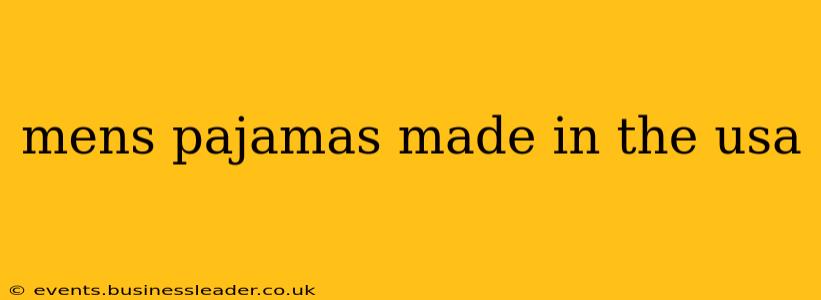 mens pajamas made in the usa