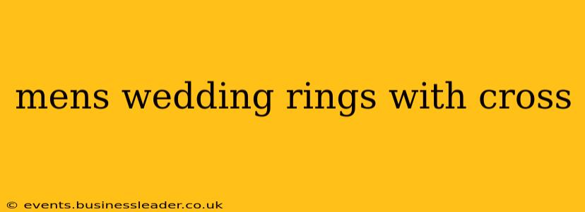 mens wedding rings with cross