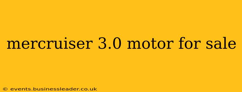 mercruiser 3.0 motor for sale